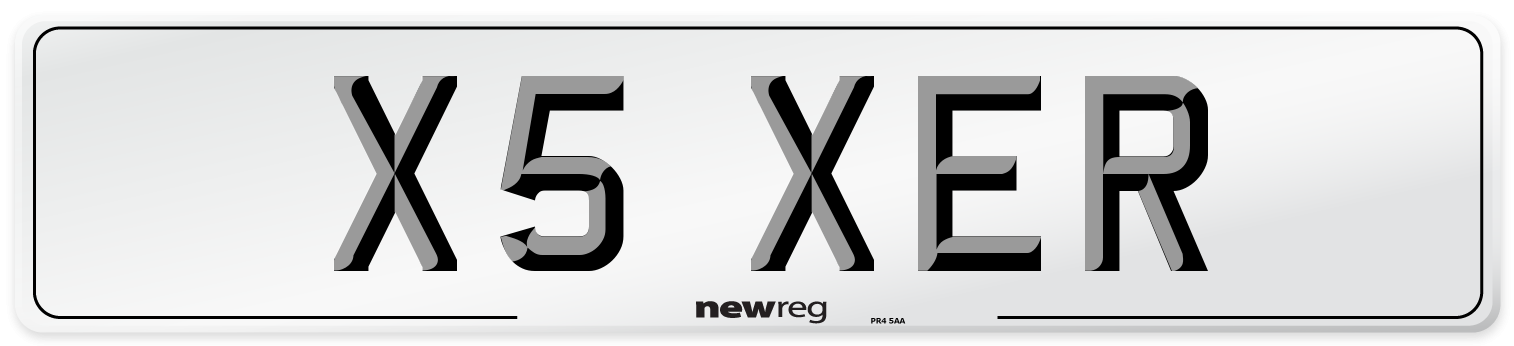 X5 XER Number Plate from New Reg